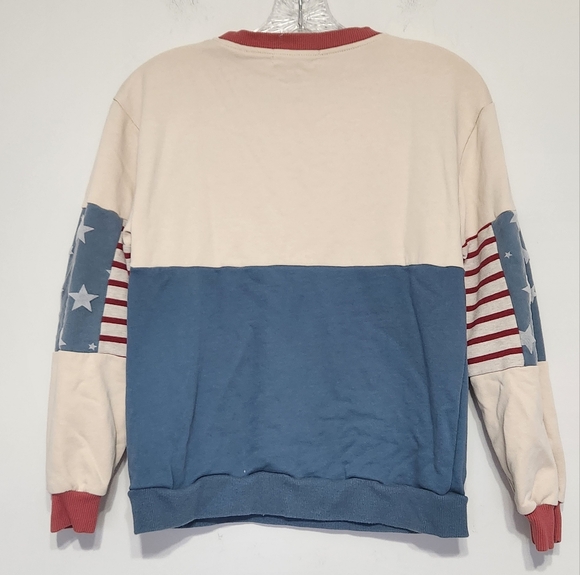 Nora Madison Americana Crewneck Patriotic Sweatshirt July 4th USA 10 To 12 Years - Picture 4 of 9